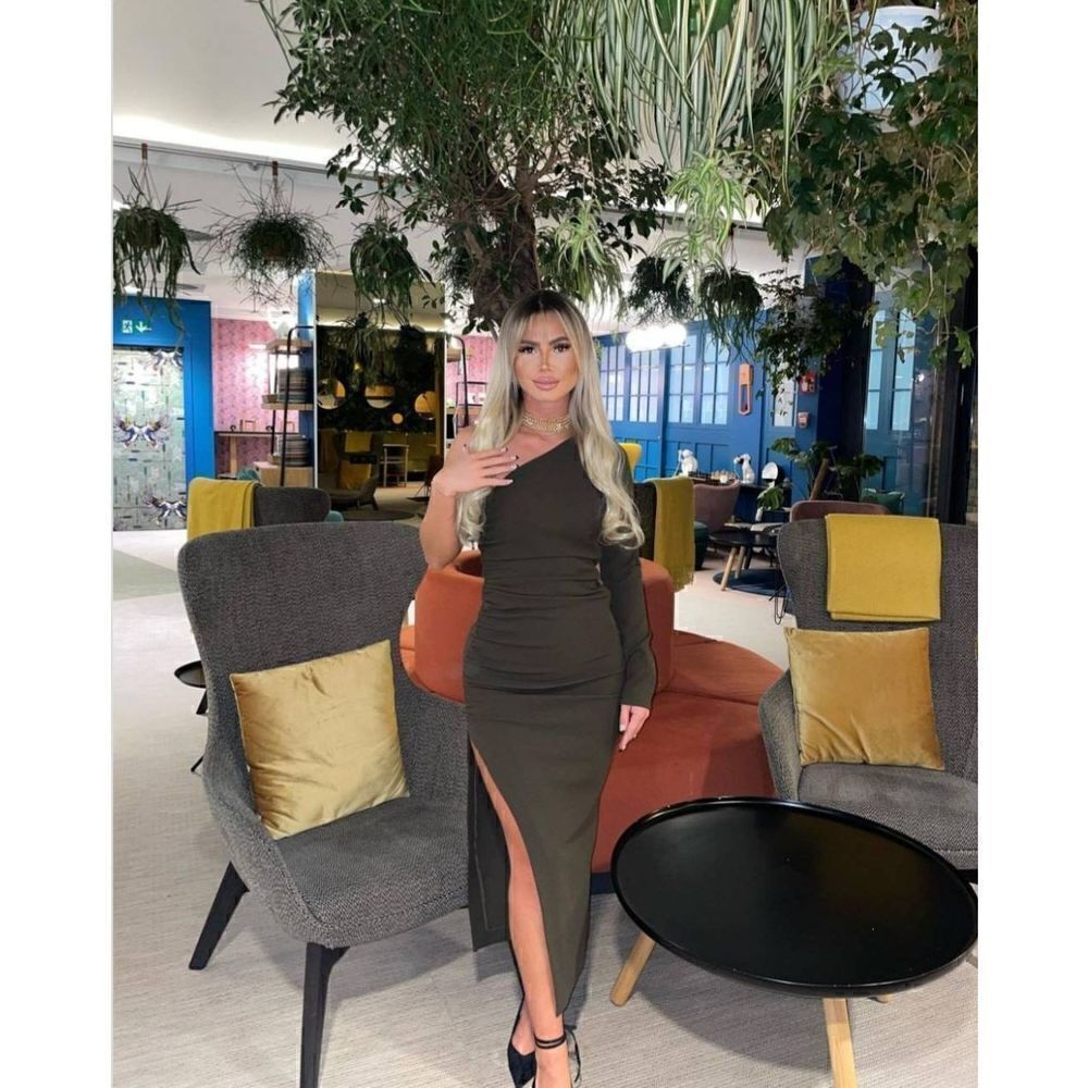 DRAPED ASYMMETRIC DRESS ZARA  - Picture 7 of 16